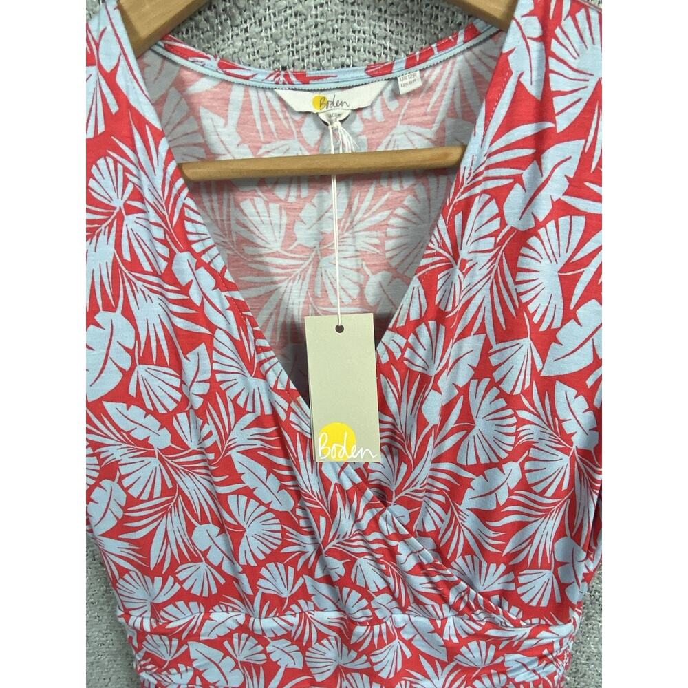 Boden NWTs Lola Jersey Dress Women’s 8 Tropical Pattern Midi Resortwear - Picture 3 of 10